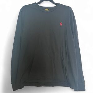 Polo Ralph Lauren Long Sleeve T-Shirt Black Red Logo